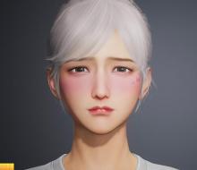 小鹿乱撞的娇羞咬唇脸